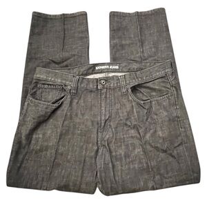 $80 Men’s Express Jeans Size 38X32 BLAKE Loose Fit Boot Cut‎ Light Black EUC